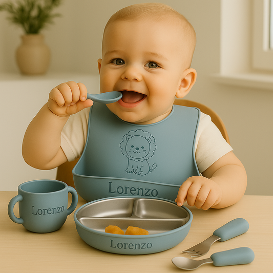 Kit Alimentação Personalizado - Aço Inox e Silicone